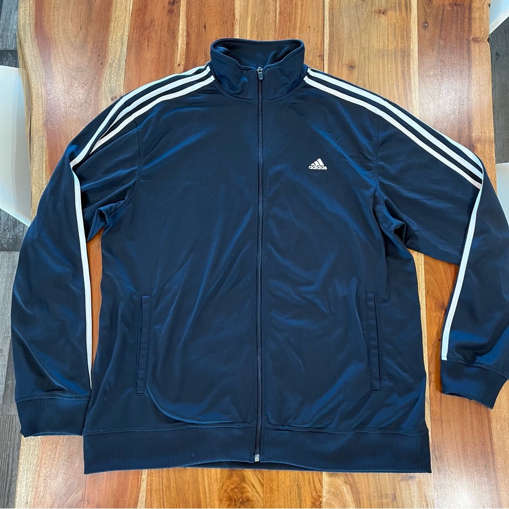 Adidas Men's Navy Blue Track Jacket